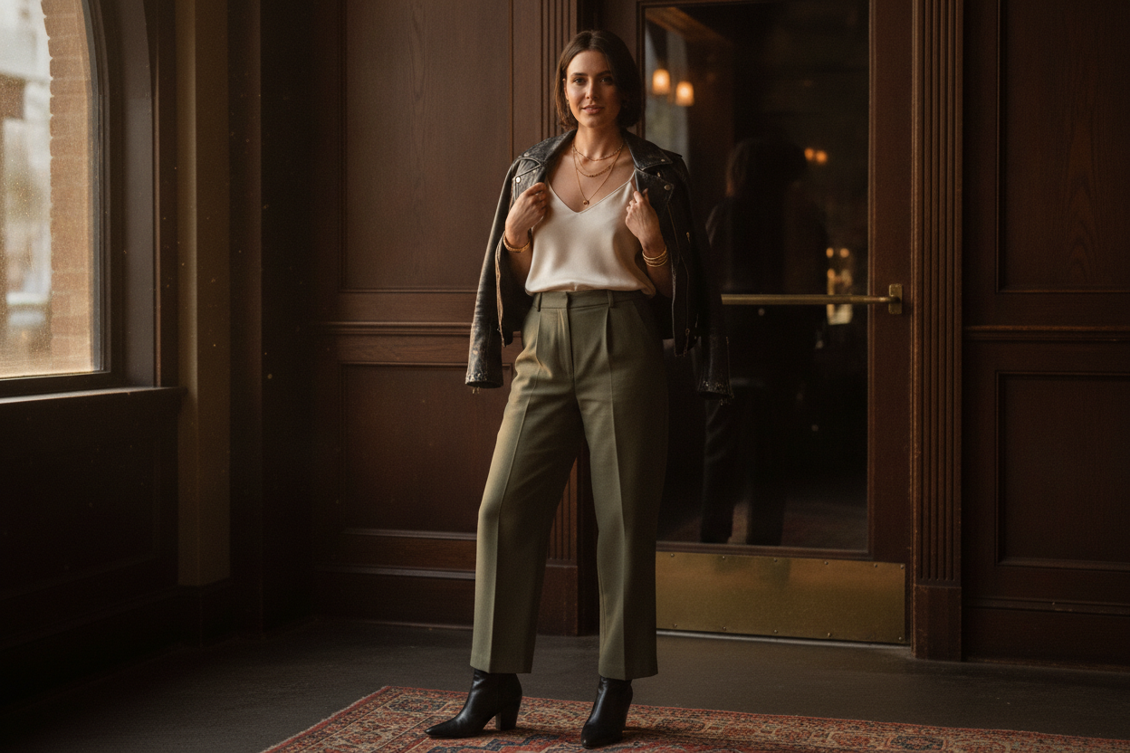 layered bar outfit with removable jacket