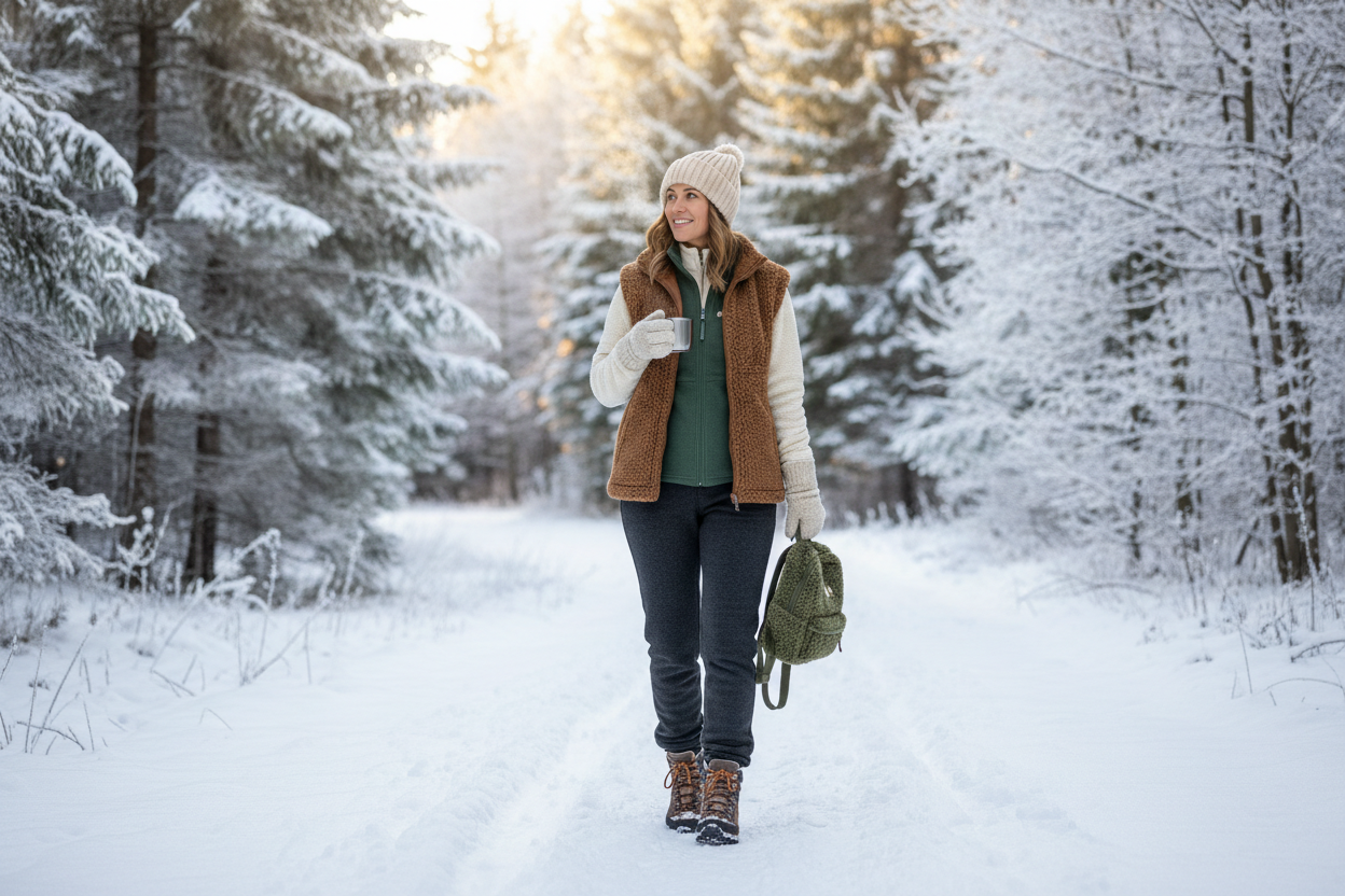 complete fleece layering system for winter hiking