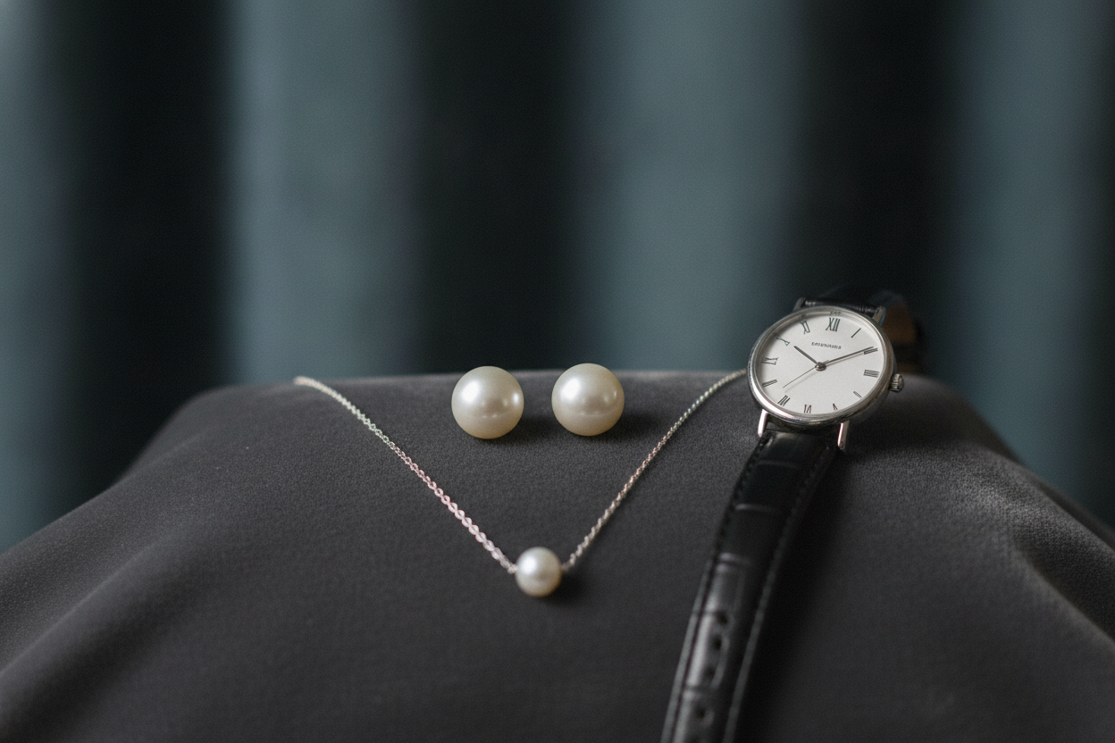 Funeral accessory details showing restraint and elegance