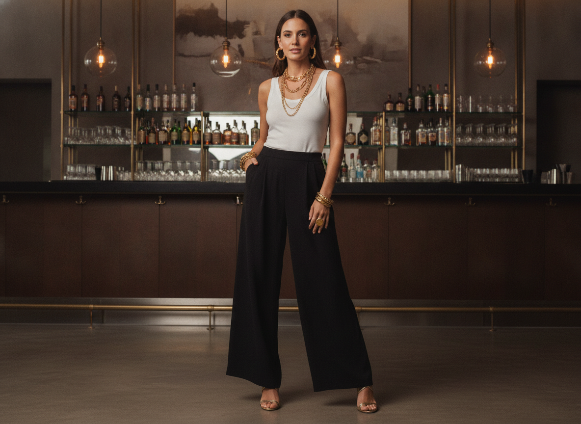 palazzo pants summer bar outfit