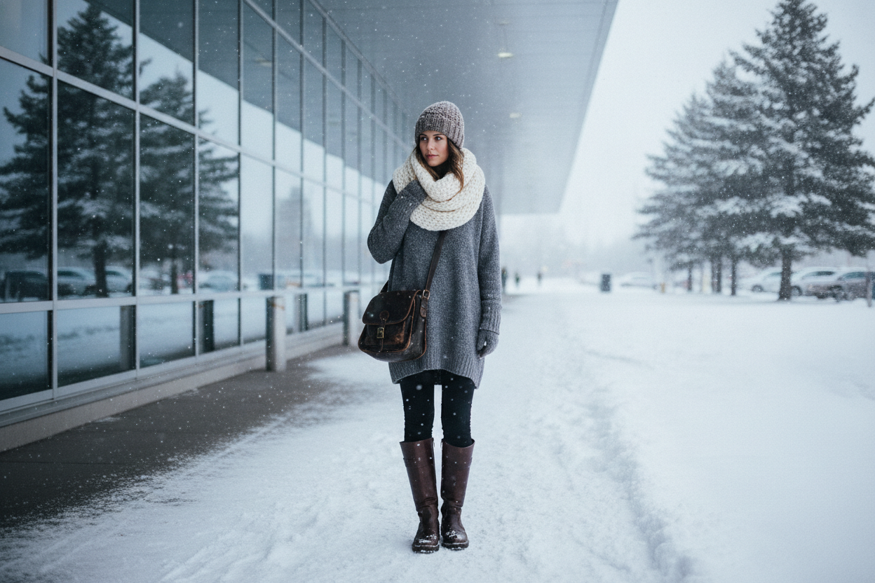 thermal leggings and tunic winter flight outfit